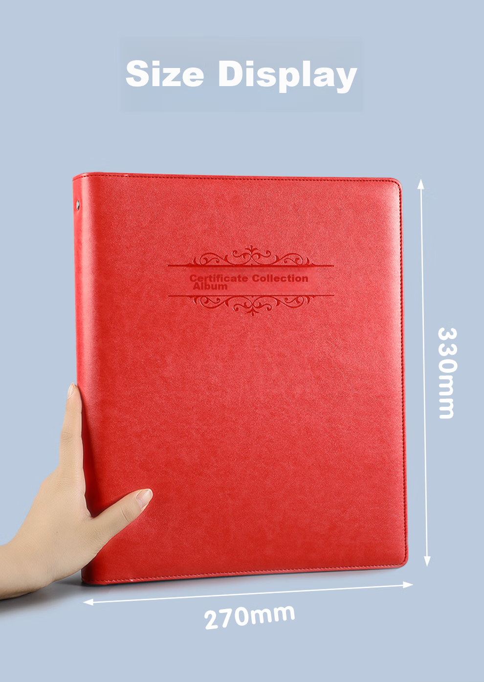 Faramon Certificate Collection Folder A4 Honor Certificate Leather Multi-Functional Storage Student File Folder Album Large Children's Collection Folder Leather - Orange A4*40 Sheets 15