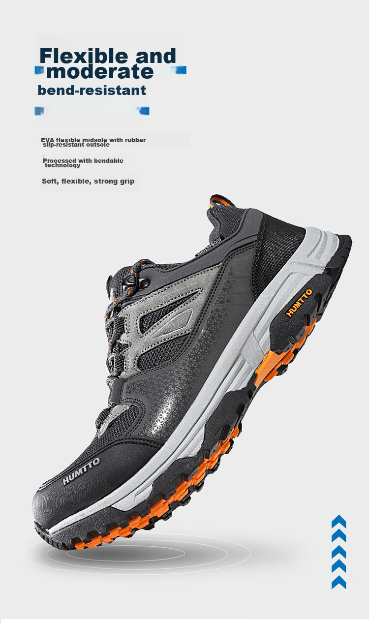 HUMTTO Waterproof Hiking Shoes, All-Season Low-Top Men's Non-Slip Trekking Shoes, Outdoor Casual Men's Footwear, Dark Gray, Size 39 6