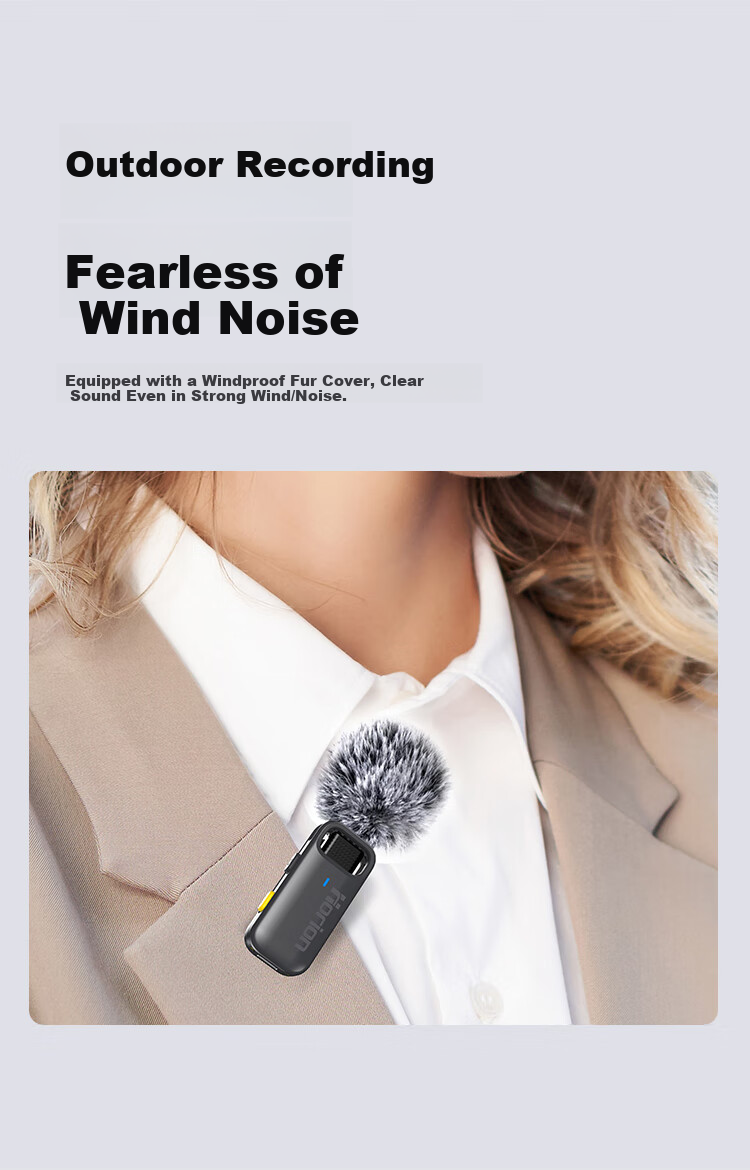 Horion Wireless Lavalier Microphone for Live Streaming, Recording, Anchoring, Outdoor Noise Reduction, Sound Card, Mobile Phone Live Streaming, Product Promotion, Interviews, And Video Recording HM-LP1 17