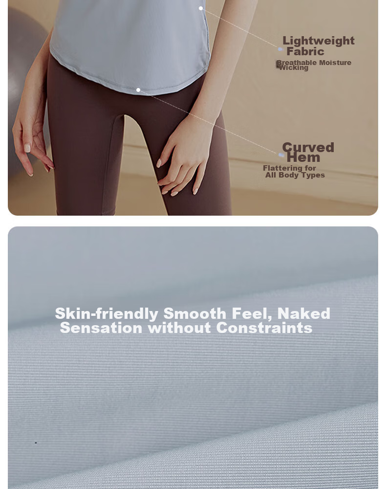 XUEXIMAN Yoga Top for Women, Fitness Short-Sleeve Shirt, Running Sports Slim-Fit Workout Top, Pilates Training Wear 3