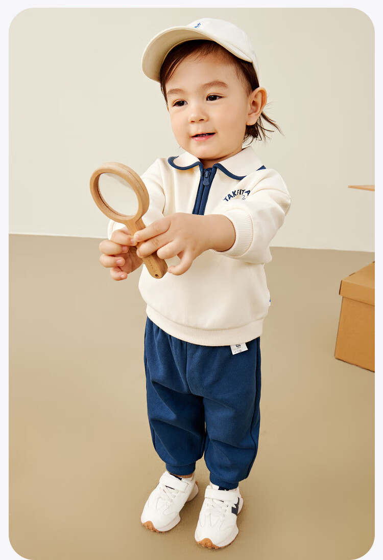 Minibala Long-Sleeve Set for Boys And Girls, Children's Sporty Preppy Style Sweatshirt And Pants Two-Piece Spring Outfit [Artist Collaboration] 17