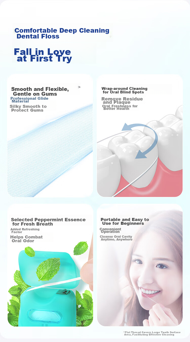 Oral-B Micro-Wax Dental Floss, Ultra-Thin Smooth Flat Thread for Cleaning Teeth And Gums, Portable, 50 Meters, Sold by JD 4