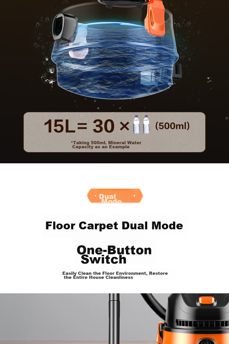 Haier Canister Vacuum Cleaner, Large Capacity, Wet And Dry Blowing, Multi-Functional, for New Home Cleaning, Powerful Suction, Automatic Cord Rewind, HZ-T615 Pro, Best Choice for New Home Cleaning 13