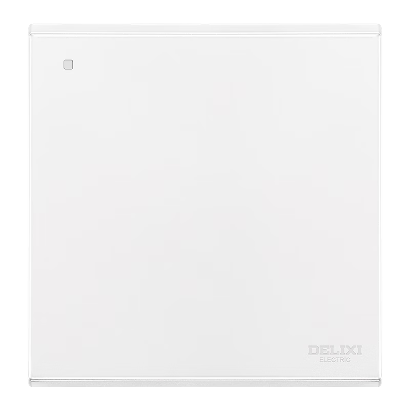 DELIXI Switch Socket Panel, 86-Type Panel, CD229 Single Switch, One-Way Double Control Switch, Matte White Large Panel