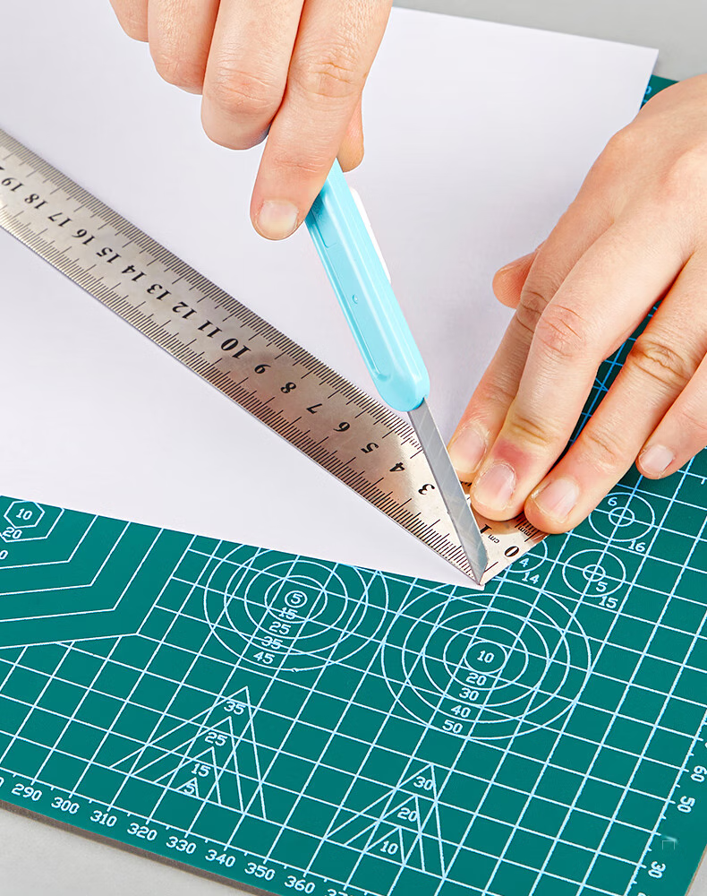 Sannianerban A3 Cutting Mat, PVC Material, Extra Large Size, Handmade Desktop Cutting Board, Fully Washable with Water, Student Paper Cutting Tool, Art And Engraving Board, Anti-Cut Pad, Mint Gree 6