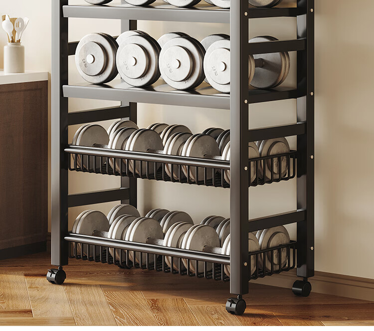 QIAONAMEI Kitchen Storage Rack, Floor-Standing Multifunctional Microwave Organizer, Utensil And Vegetable Storage Shelf, QNM6390-BK 12