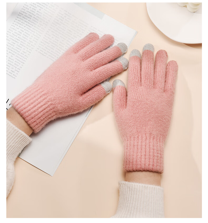 TUCANO Men's Wool Touchscreen Gloves Thickened Warm Winter Cycling Driving Knitted Gloves Gift for Boyfriend 5