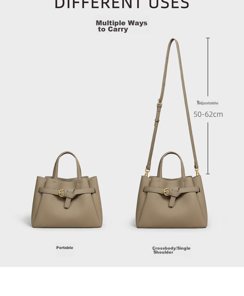 Viney Leather Handbag, Women's Crossbody Bag, Mom Bag, Light Luxury Shoulder Bag, Birthday And Mother's Day Gift, Practical Present for Mom 10