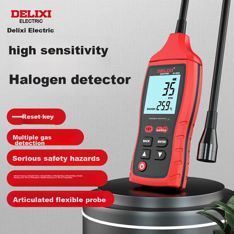DELIXI ELECTRIC Halogen Detector, Electronic Air Conditioner And Refrigerator Freon Leak Tester, Refrigerant Household Leak Detection Instrument