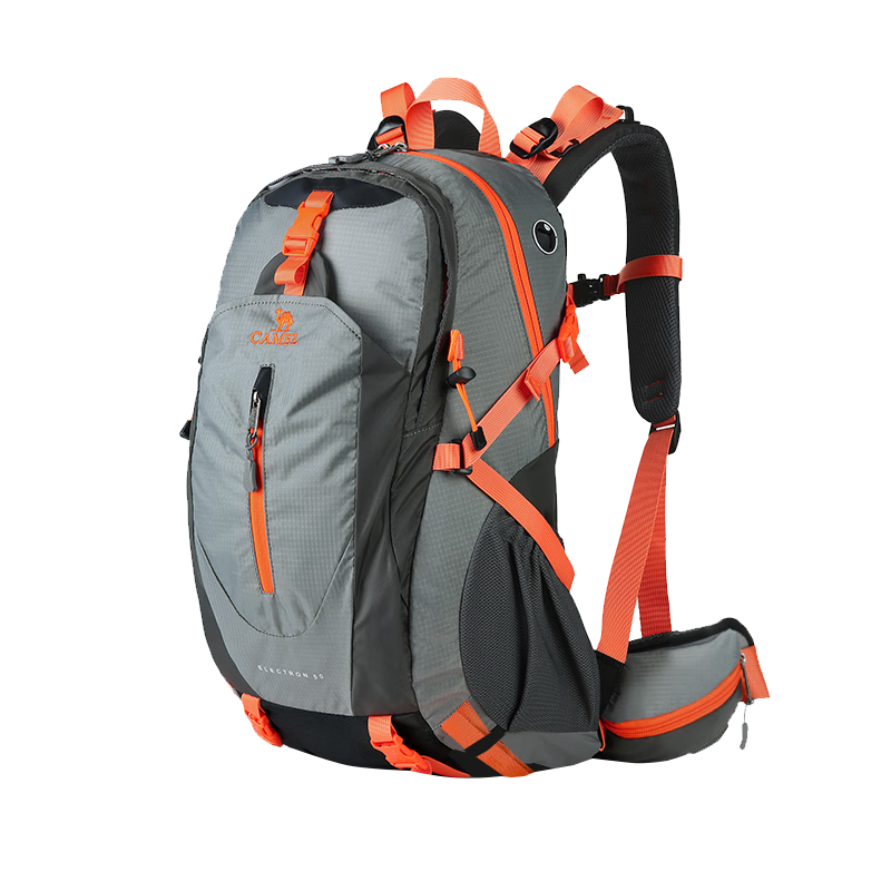 CAMEL Hiking Backpack Outdoor Sports Backpack for Men And Women Waterproof Travel Trekking Climbing Bag Gray