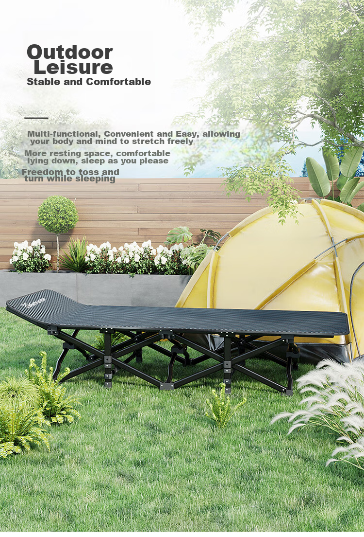 OKeefe Folding Bed, Lounge Chair, Office Nap Bed, Multifunctional Single Bed, Accompanying Care Bed, Camp Bed, Siesta Bed, Premium Gray 8