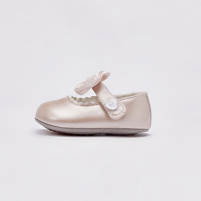 DAVE & BELLA Baby Shoes, Infant Pre-Walking Shoes, Soft-Soled Leather Shoes for Girls, Princess Shoes for Toddlers, Autumn Season Walking Shoes