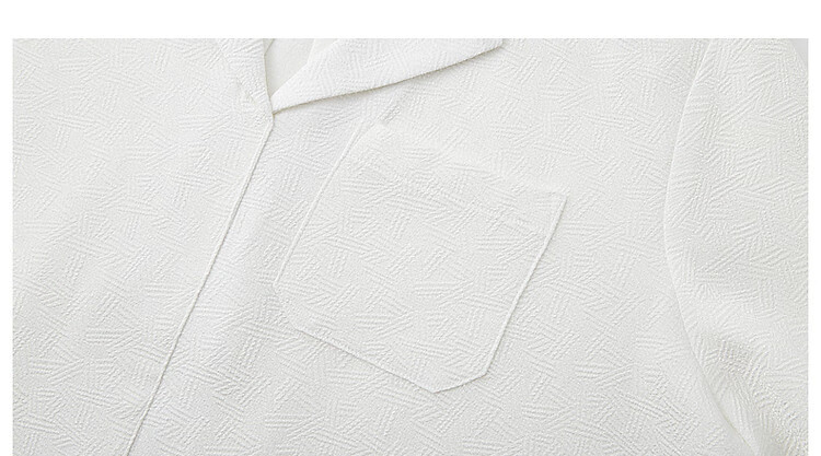 Dme [Low-Key, High-Quality Comfort] Spring And Autumn Suit Collar Long-Sleeve Shirt, Textured Jacquard Blouse, Women's Top 18