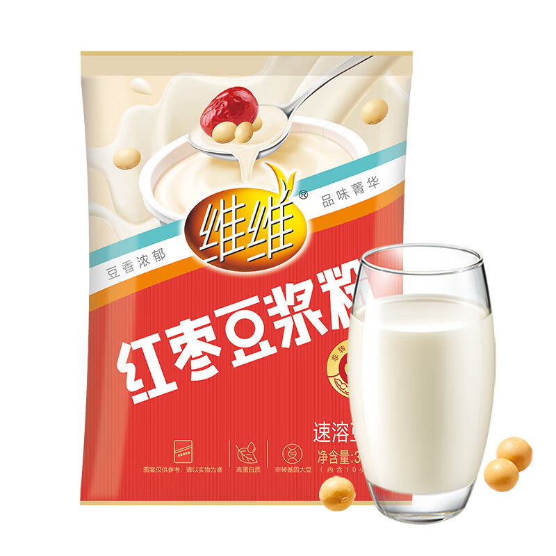 维维 红枣豆浆粉330g营养早餐速溶即食冲饮谷物代餐非转基因大豆 送礼