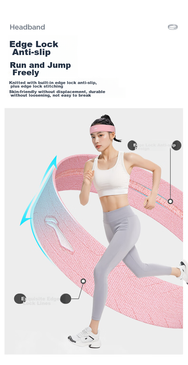 Li-Ning Li-Ning Sports Headband for Women And Men, Sweat-Absorbing Headband, Sweat-Stopping Headband, Running Sweat-Guiding Headband, Forehead Protection Headband, Hair Tying Headband, Fitness Equipment 6
