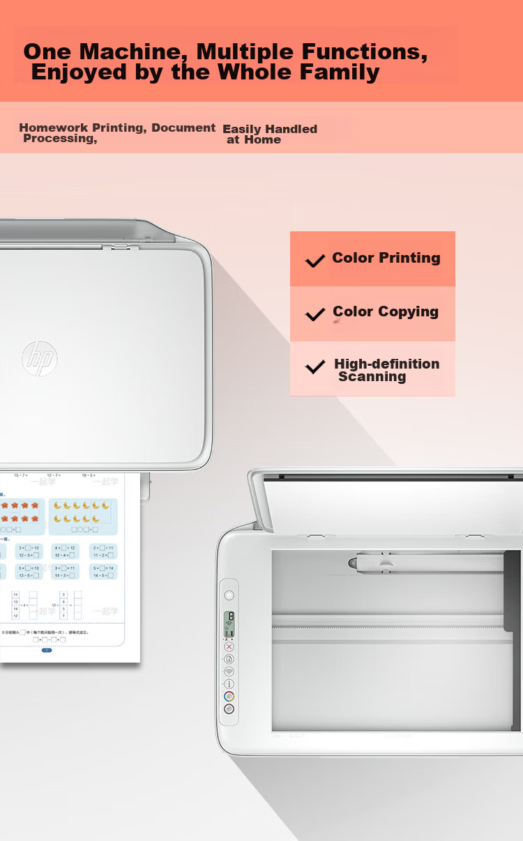 HP DJ 2877 Wireless Color Inkjet Home Printer for Students And Home Use, High-Volume Printing, Scanning, Copying, All-In Multifunctio 4
