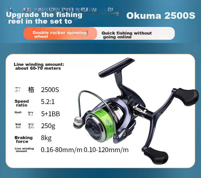 Taigek Fishing Rod Set, Huolong 2.7 Meters Carbon Fiber Long-Casting Sea Rod, Fishing Tackle Supplies, Complete Set of Fishing Rods 16