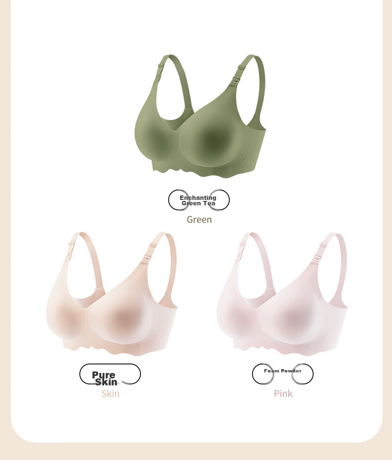 JOYNCLEON Maternity Nursing Bra for Pregnancy And Postpartum, Push-Up Brassiere for Breastfeeding, Tea Green, Size M, Jwx72748 11