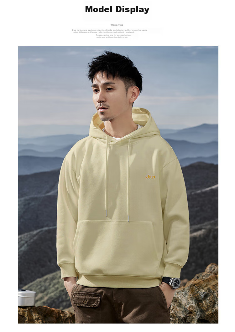 JEEP Men's Hooded Sweatshirt, Heavyweight Hoodie Jacket for Men, Loose-Fitting Spring And Autumn Outerwear for Men in 2026 10