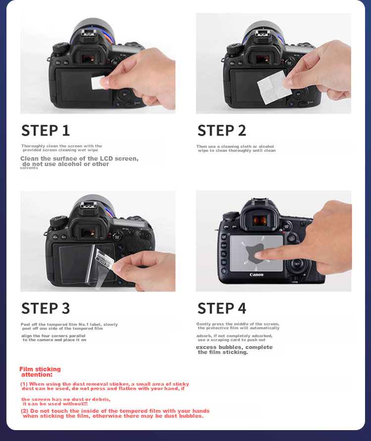 Earlymen Dual-Pack Tempered Glass Screen Protector for Canon M62, Compatible with M6 Second Generation, M50, M50II, M100, G5X2, G7X2, G9X2 Camera Screen Protector, Mirrorless Accessory 6