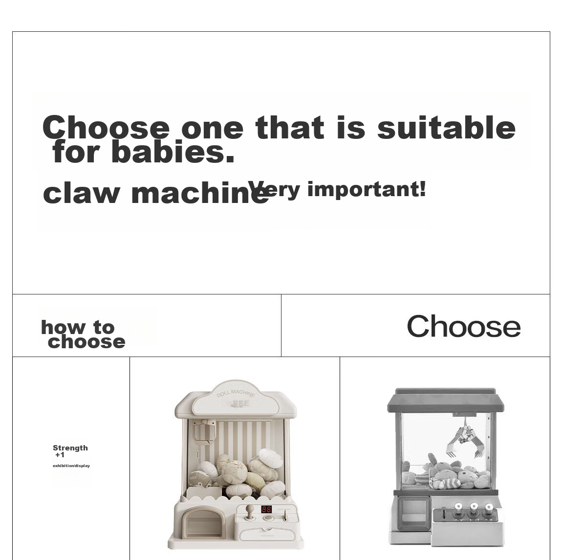 BEIESTATE Claw Machine, Small Home-Use Plush Toy Grabber, Capsule Toy Machine, Children's Toy with Light And Music, Khaki Color, Children's Gift 4