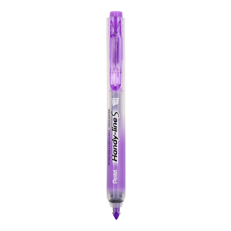 Pentel SXS15 Retractable Highlighter Pen, Journal Marker Pen, Extendable Large-Capacity Highlighter Pen with Replaceable Refills, 4.5mm, Purple