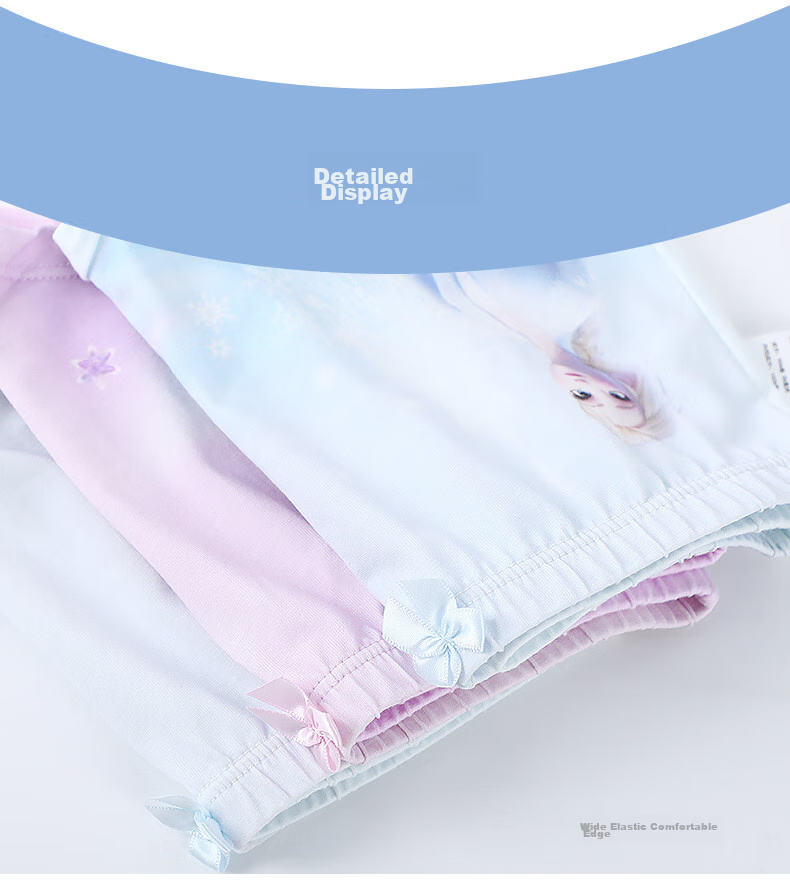 Disney Elsa Girls' Underwear, Children's Boxer Briefs, Pure Cotton Class A Elsa Girls' Shorts, Baby Shorts 12