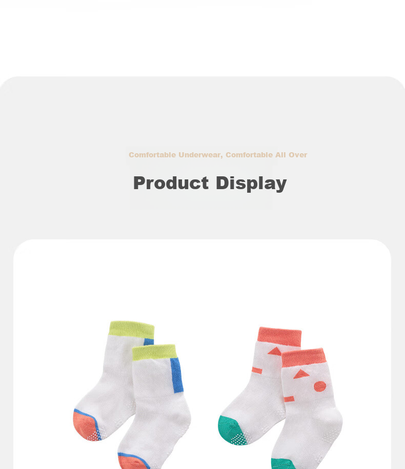 Labi Baby Children's Socks for Boys And Girls, Baby All-Season Short Socks, Spring And Autumn Floor Socks, 2 Pairs Pack, Rose Red 001 12