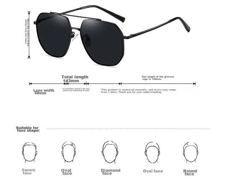 Siwangongli Aviator Sunglasses, Polarized Sunglasses, Frog-Eye Glasses, Driving Anti-Glare Glasses for Men And Women, Frog-Eye Glasses SWY6765 8