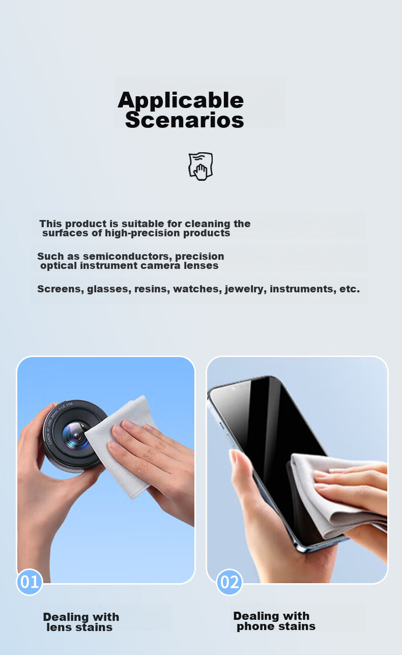 Masentek Screen Protection Cloth, Apple-Specific, Double-Layer Thickened, High-Density Microfiber, Screen-Friendly, Suitable for IPhone, IPad, MacBook AirPods, Washable 10