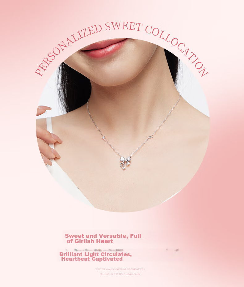 Kadiro Heartbeat Sweet Dream Necklace for Women 925 Silver Pendant Clavicle Chain New Year Birthday Gift for Girlfriend 9