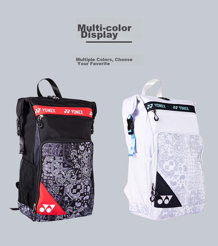 YONEX Badminton Bag, Multifunctional Fashion Sports Trendy Backpack, BA249CR, White And Blue Color 2