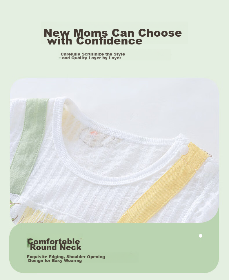 Youqi Summer Baby Clothes Thin Short Sleeve Romper Half Sleeve Bodysuit Cotton for Girls 3 to 6 Months Old 11