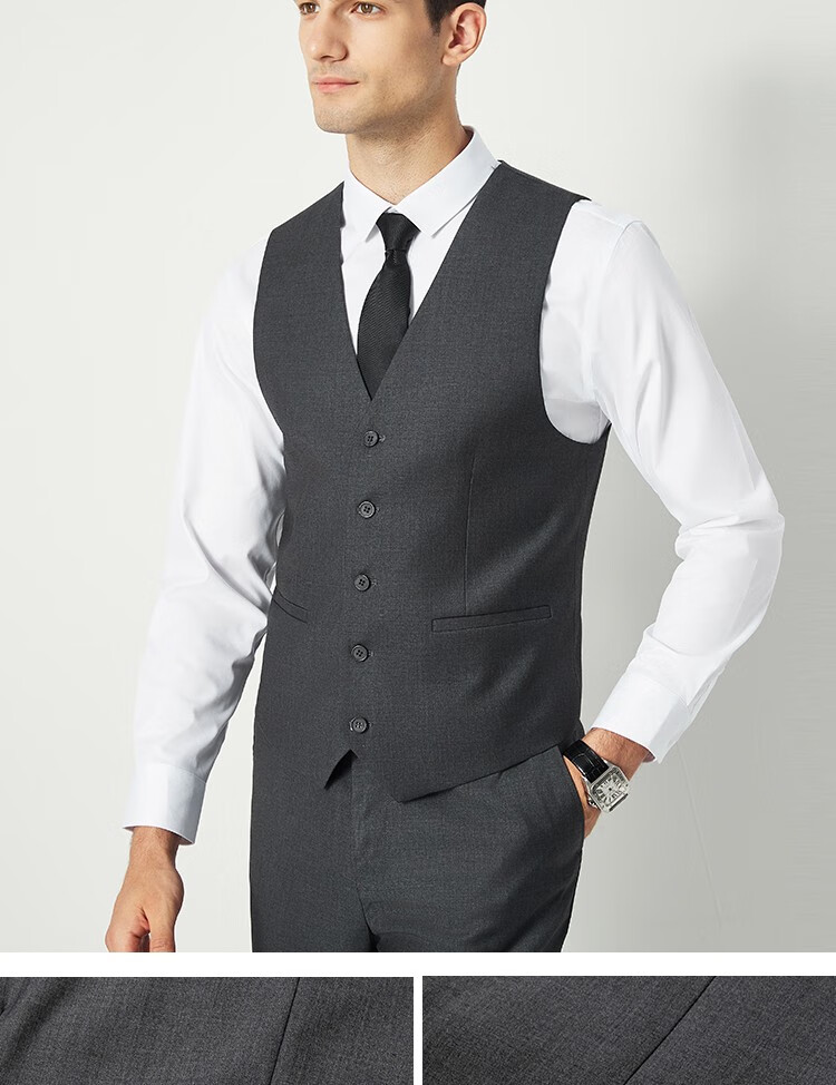 FIRS Men's Suit Set, Slim Fit Professional Formal Wear, Business Attire for Grooms, Wedding Attire for Me 13