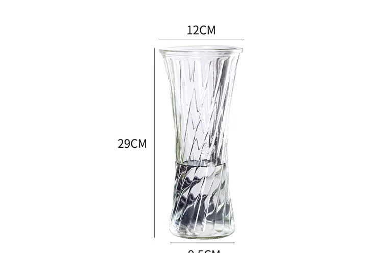 Jidukongjian Glass Vase, Living Room Decoration, Desktop Ornament, Hydroponic Flower Arrangement, Transparent Glass Vase, Diamond-Shaped, Lucky Bamboo 12