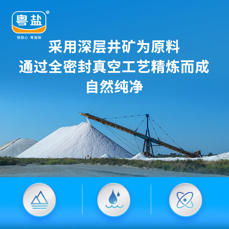 粤盐  食用盐500g【加碘】 一级精制盐 井矿盐 调料 调味品