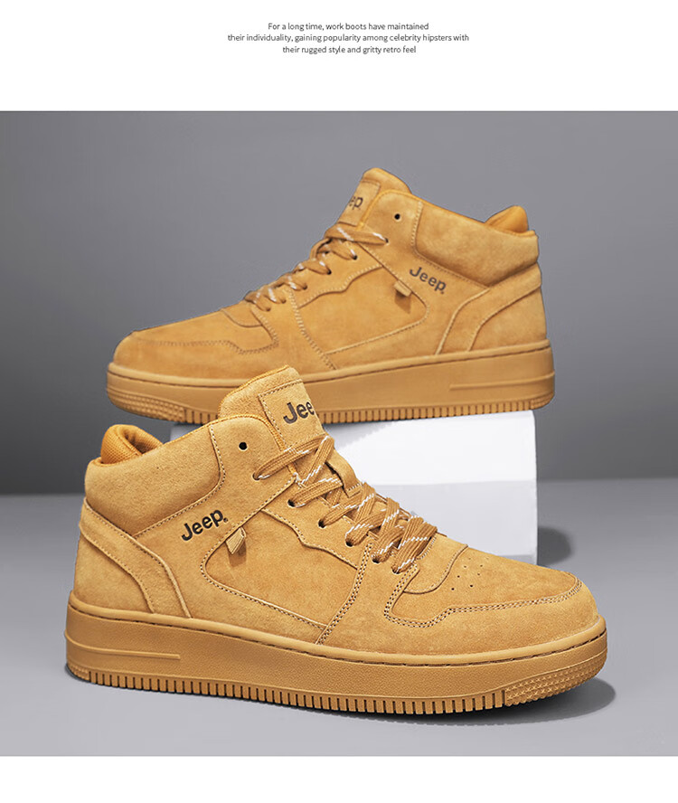 JEEP Men's Shoes, Autumn 2026 New Style Retro National Trend Sneakers, Versatile Breathable Shoes, Casual Sports Work Boots 3
