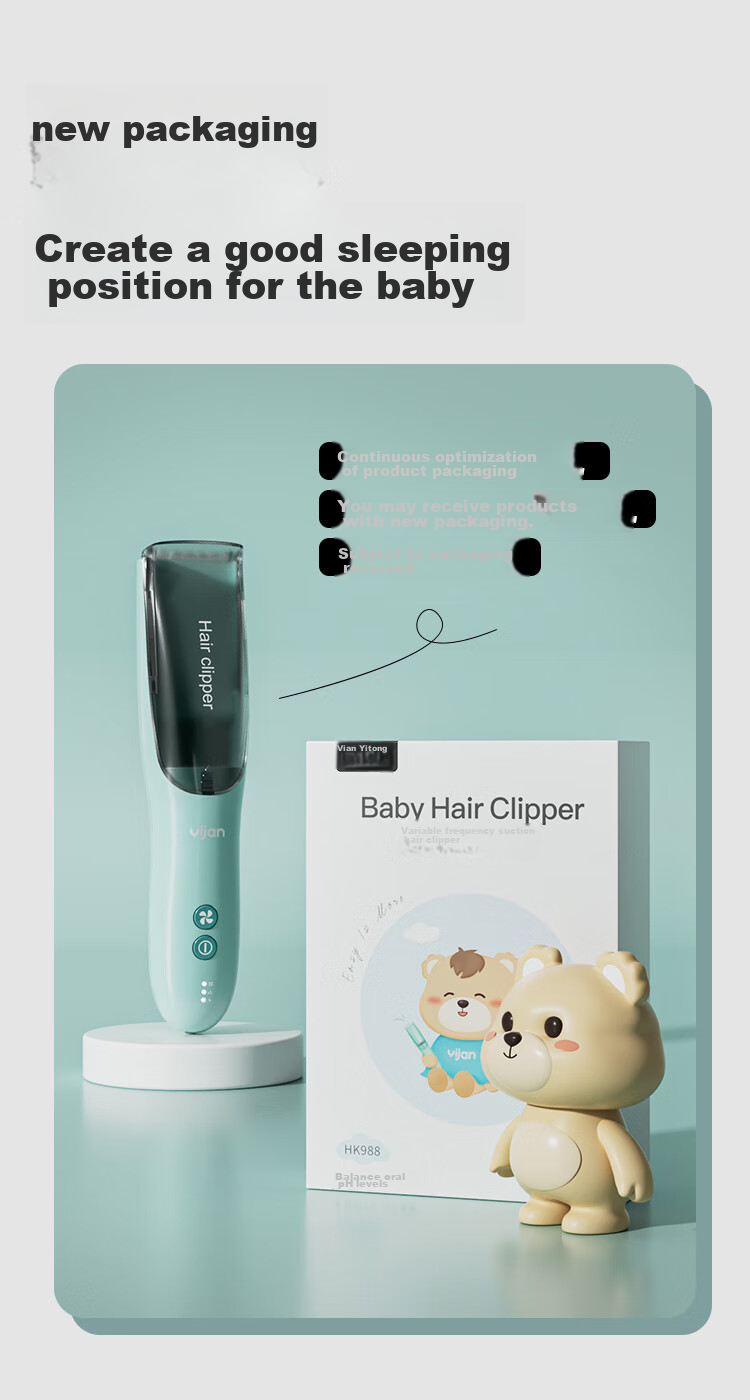 Yijan Automatic Hair Suction Baby Hair Clipper, Quiet Children's Hair Trimmer, Infant Hair Cutter, Newborn Hair Cutting Electric Shaver 20