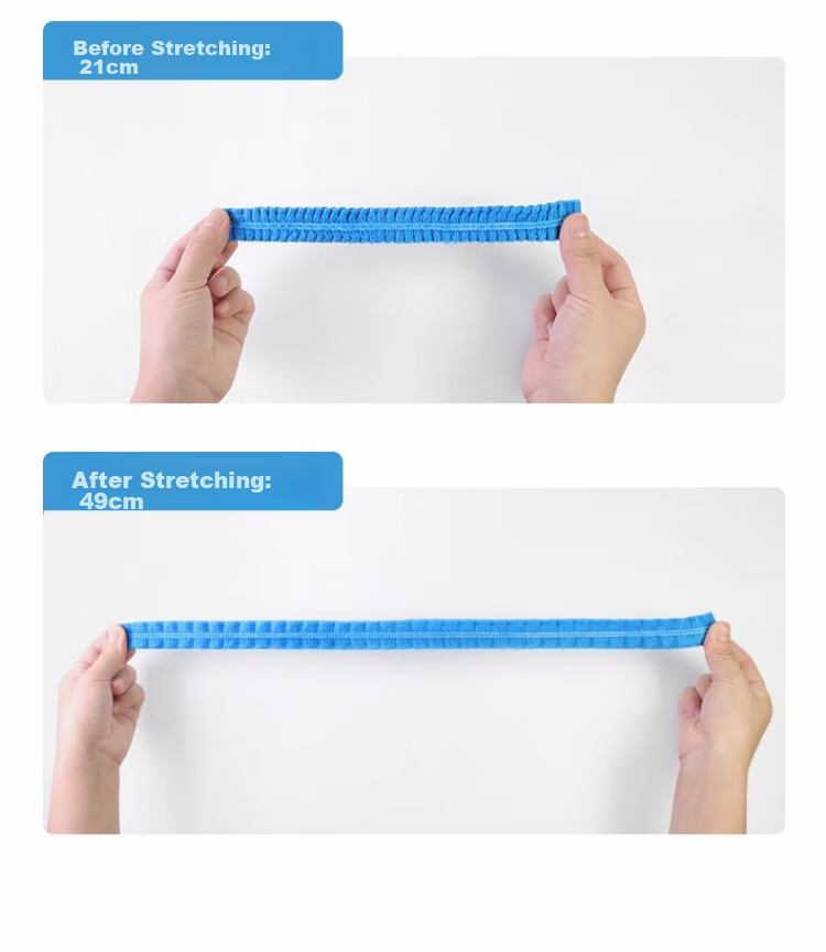 Gongzhe Disposable Hood, Thickened Non-Woven Dust-Free Hood, Strip Isolation Hood for Kitchen, GZ-T Blue, Pack of 100 6