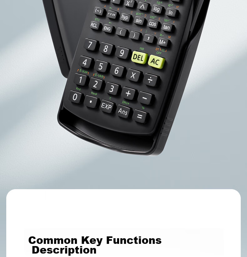 Deli [Super Popular] JD82MS Scientific Calculator with 240 Functions (For Middle And High School Students), Exam Calculator (Random Color in Dark Gray) 17