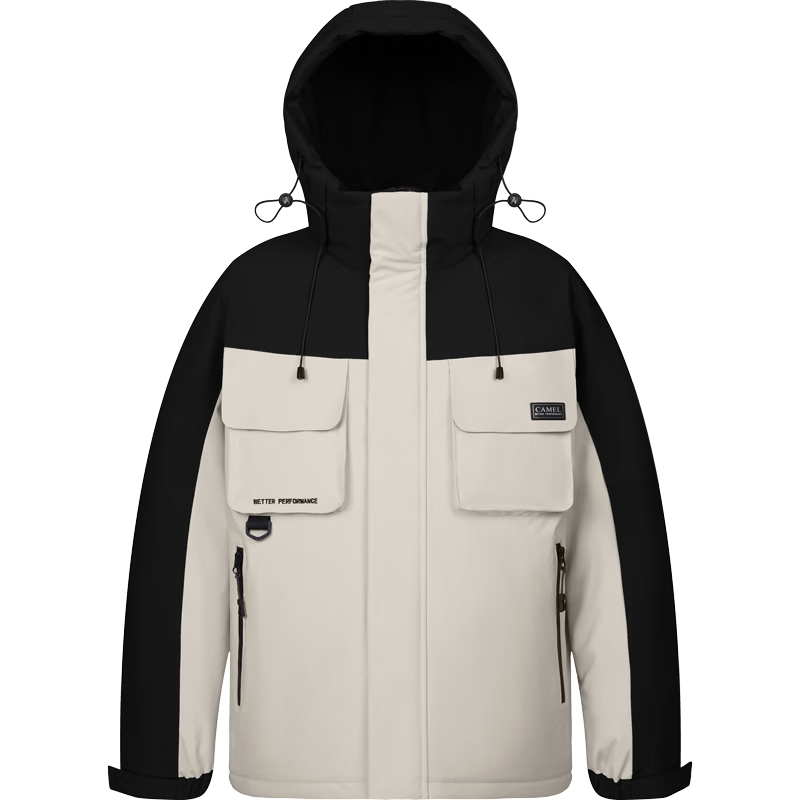 CAMEL Men's Workwear, Couple's down Jacket, Men's Short Duck Down Outdoor Sports Windproof Coat, Winter Season M13CR07096
