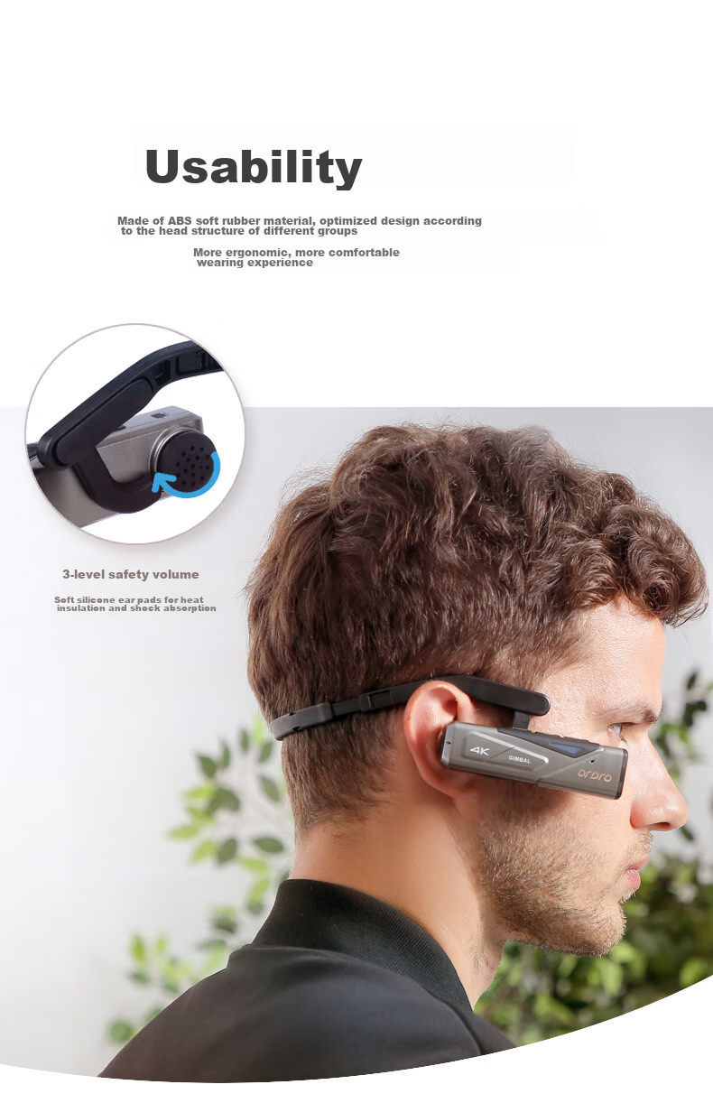 ORDRO EP7 Head-Mounted 4K Camera Action Camera HD Home Recorder Gimbal Stabilized Portable Recorder for TikTok Vlog Short Videos Cycling Live Streaming 14