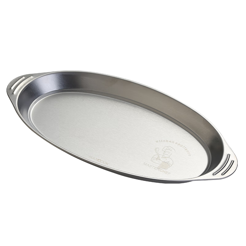 MAXCOOK 304 Stainless Steel Plate, Fish Plate, Oval Dish, 34CM, MCWA8373