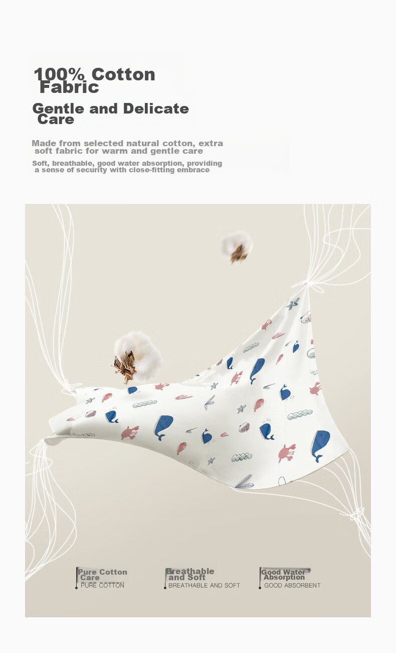 AIBEDILA Newborn Swaddle Blanket, Pure Cotton Baby Delivery Room Swaddling Cloth, Infant Wrap Blanket, Spring And Autumn Double-Layer, Little Fox 3