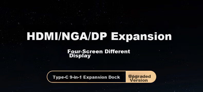 UGREEN Type-C Four-Screen Display Dock, USB-C to DP/HDMI/VGA Converter, Thunderbolt 4 Expansion Dock, Multi-Screen Extension, 4K Split-Screen Extension, Compatible with Honor And Huawei Computers And Phones, MST 2