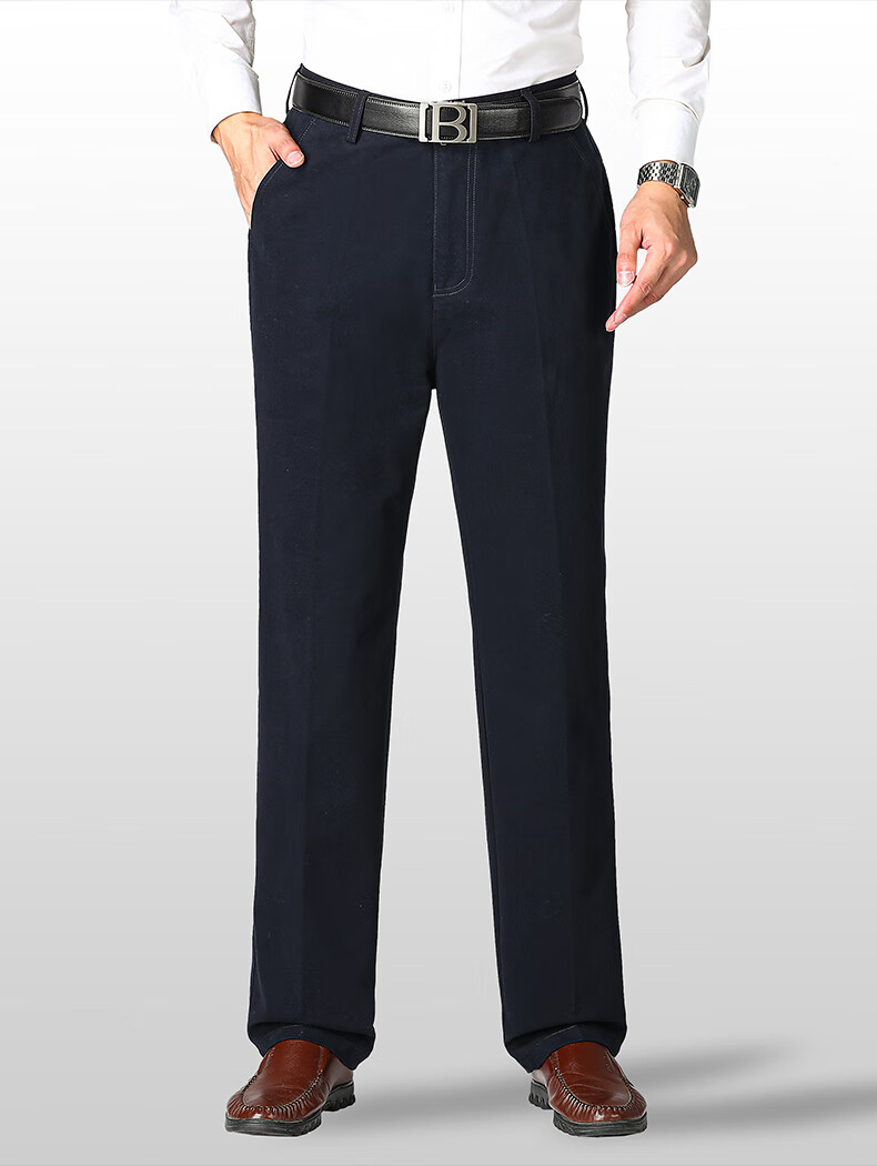 FIRS [Long-Staple Cotton] Men's Dress Pants, Spring And Autumn New Style, Business Casual Straight-Leg Trousers, Dad's Work Pants 8