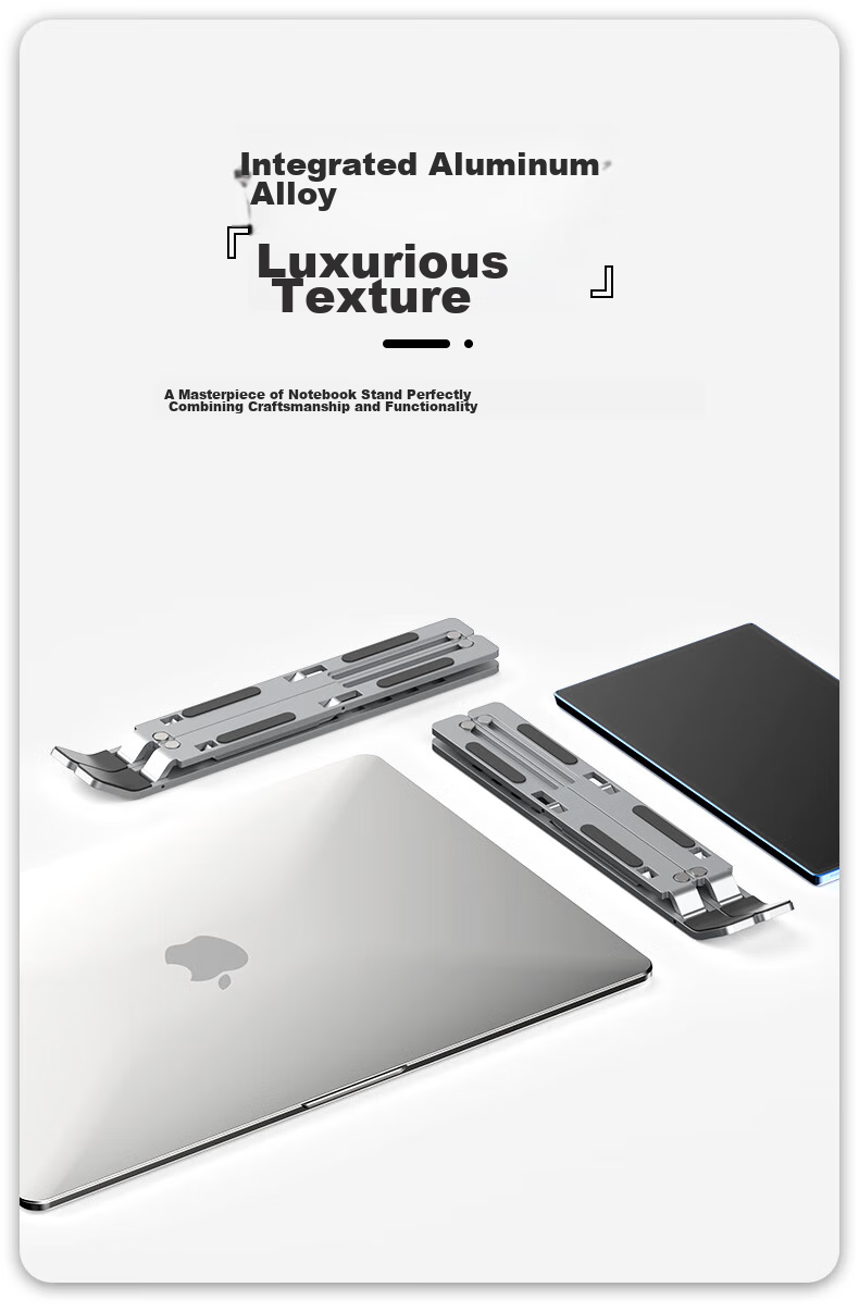 Jiangwutong Laptop Stand Cooling Pad, Aluminum Alloy Foldable Portable Suspended Bracket, Tablet Vertical Stand, Desktop Height-Increasing Adjustable Stand, Suitable for Lenovo Legion Y7000 7