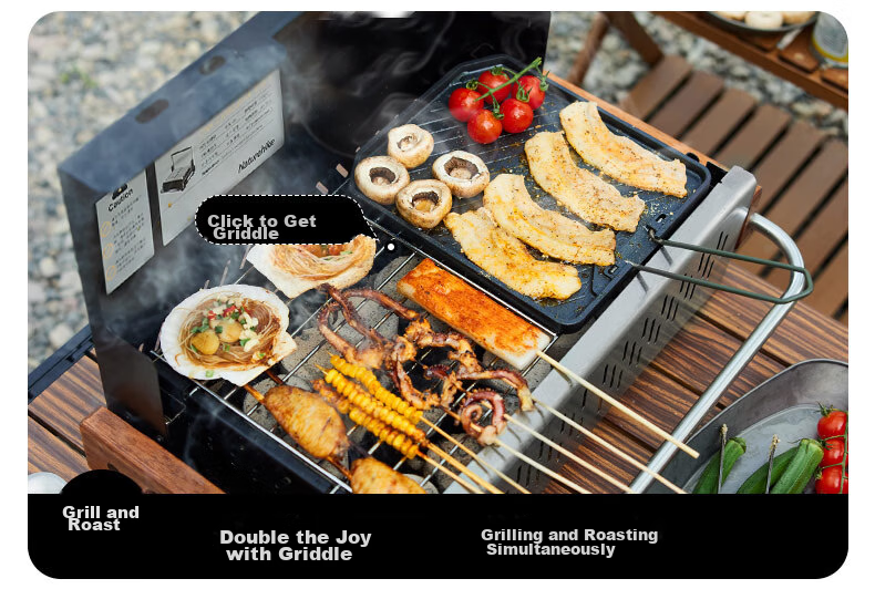 Naturehike Portable Charcoal Grill for Outdoor Camping, Travel And Picnics, Black 11