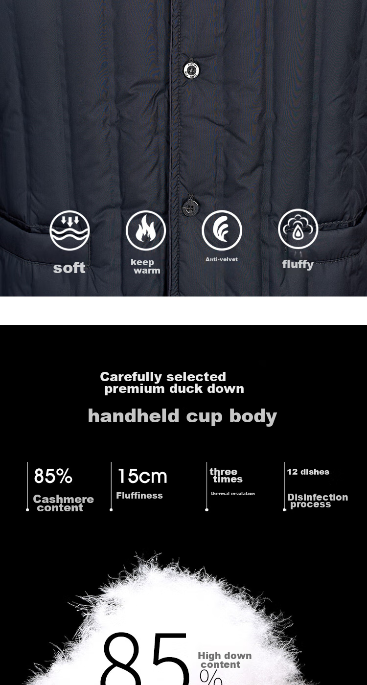 SNOWFLYING Autumn And Winter Men's down Vest, Warm down Waistcoat Jacket, Casual Inner Wear for Middle-Aged And Elderly, down Inner Lining 5
