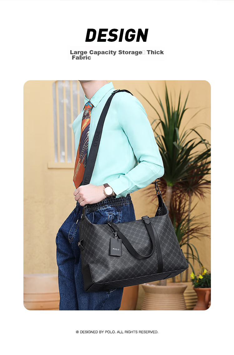 POLO Travel Bag, Men's Handbag, Shoe Compartment, Business Trip, Gym Bag, Sports Luggage Bag, Large Capacity Storage Bag 6